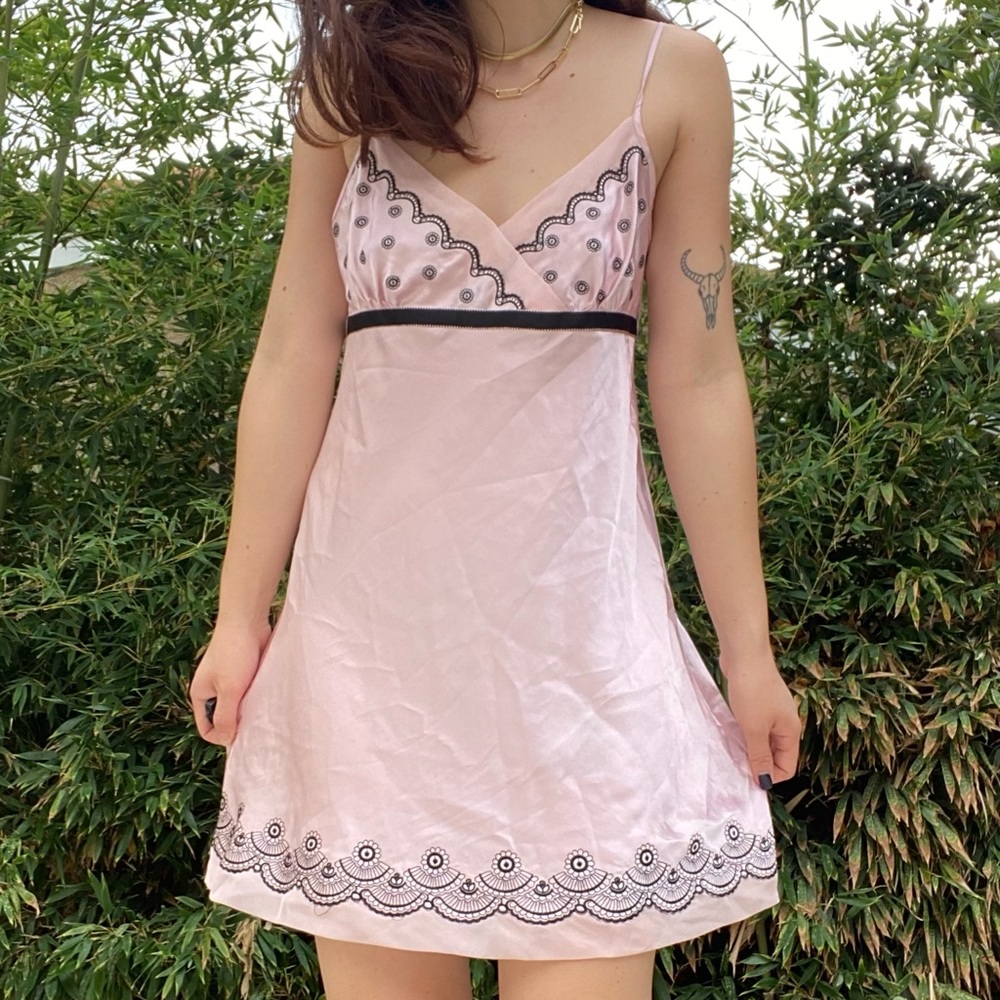 EUC Morgan Taylor Intimates Blush Pink Mini Slip Dress
